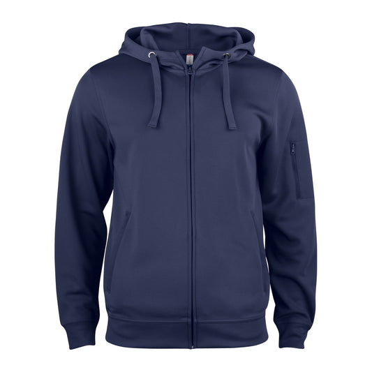 Basic Active Hoody Full Zip – Mörk marin
