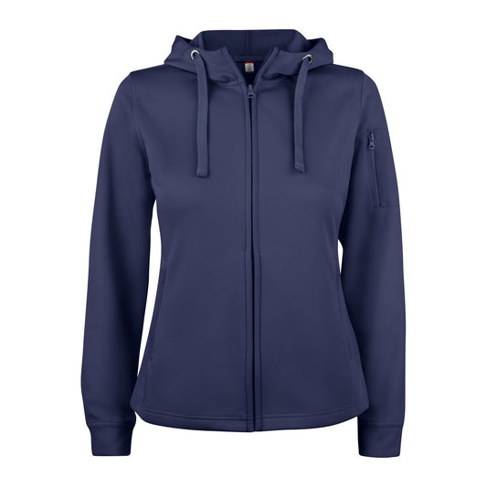 Basic Active Hoody Full Zip Women – Mörk marin